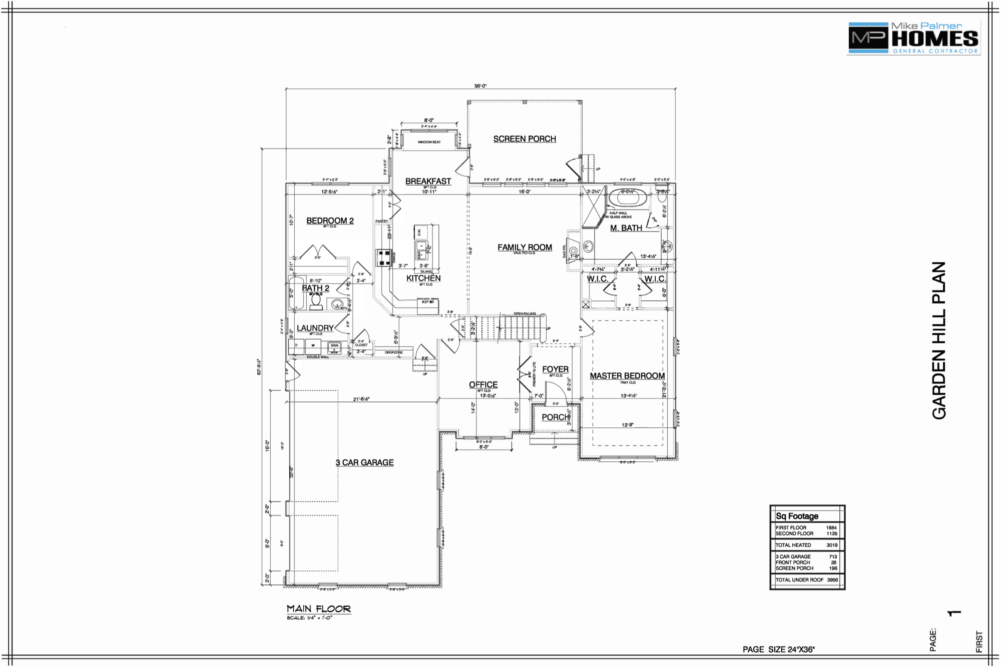 The Garden Hill floor plan schematic