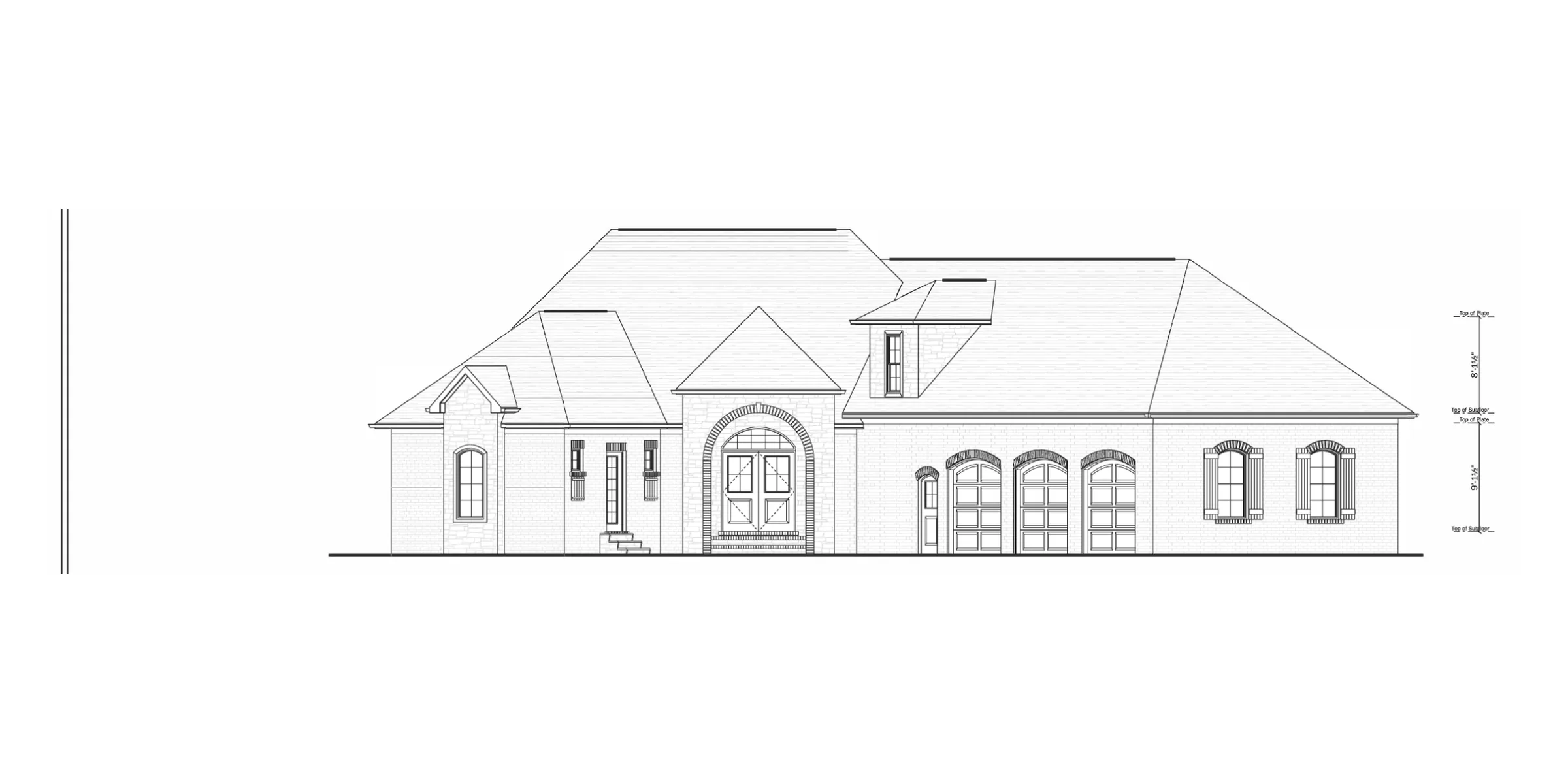 The Bellevue front elevation