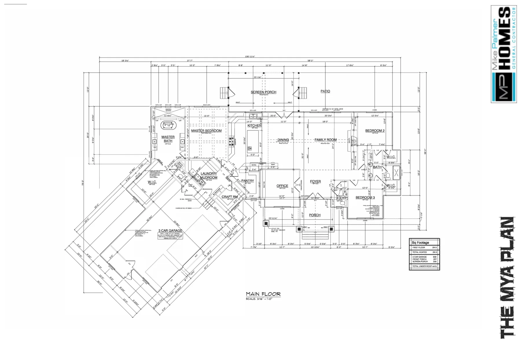 The Maya floor plan schematic